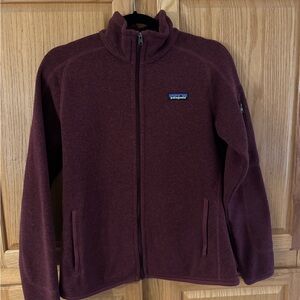 Patagonia Maroon Full-Zip Fleece